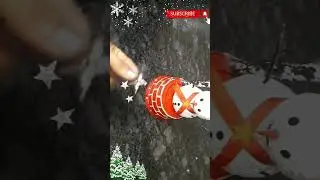 Snowman using egg shells/ Christmas crafts ☃️⛄️