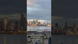 Relaxing sunset looking at Liverpool Skyline #liverpoolcity #liverpool #ukshort #uktravel