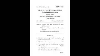 RPC - 102   June 2024 Question Paper