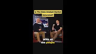 The data analyst job market is saturated? @AlexTheAnalyst