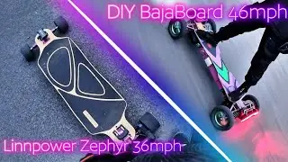 Linnpower Zephyr E-Skate Ride w/ DIY Bajaboard🔥