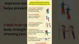 5 Doctor-Approved Exercises BETTER Than Walking After 60 #healthyaging  #over60