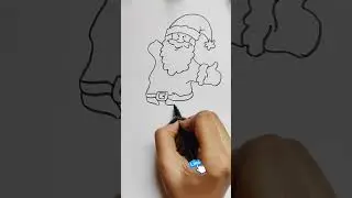 Easy Santa drawing🧑&zwj;🎄 #artbyaashna #shorts #easydrawing  #easysantaclausdrawing #trending #santa