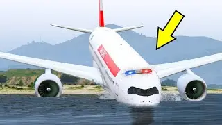 Aeroplane Emergency Landing at the Airport (Airplane One Engine Failure) GTA 5
