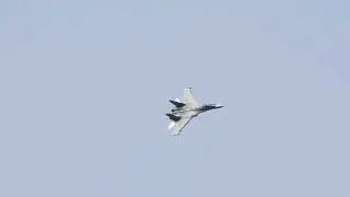 No Copyright American Jet fighter in the clear sky | Stock Footage Video