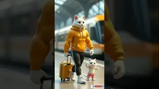 🤖🔥🚅 The Train Was About To Fall.... Until A Kitten In A Mech Suit Flew In😼🌍 | #shorts