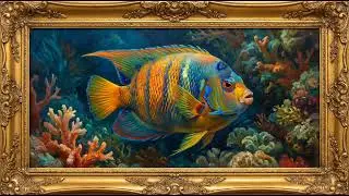 12h Peixe Art Painting | Frame TV Art 4K | Serene Ocean Artwork