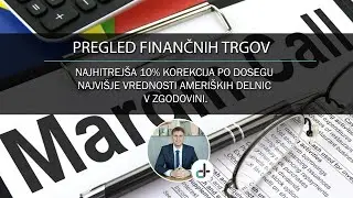 Ali rekordna hitrost padcev delnic nakazuje na recesijo?