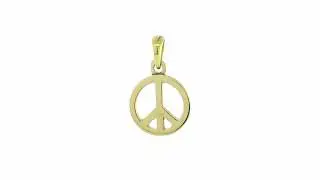 Small Peace Sign Charm in 14k Yellow Gold Sziro - CMZ4108Y1