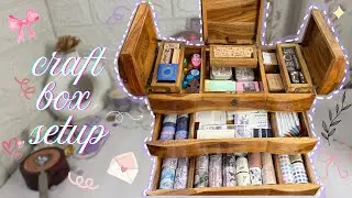 ASMR Organising My Craft & Journal Box🎀✨ | Satisfying & Relaxing