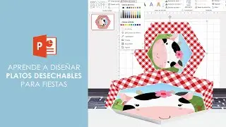 DISEÑA PLATOS PORTABOCADITOS para celebración de FIESTAS INFANTILES  personalizados en PowerPoint
