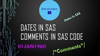 SAS programming topic 5:  Dates and comments