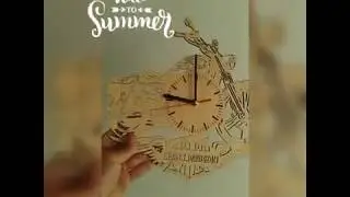 Harley Davidson wall clock out of wood (gift idea) for true fans and rockers