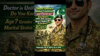 MBBS Done? | Doctors Wanted In Pakistan Army | Army Doctors = Next Level Respect 💚 #joinpakarmy