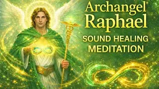 Archangel Raphael sound healing meditation | third eye & light language activation 💚🪽🌟