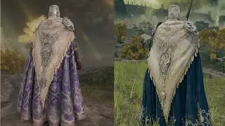 The Rarest armor in Elden Ring, unique purple cape.