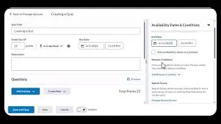 How to Apply Release Conditions to a Quiz in D2L Brightspace