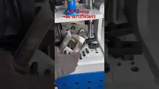 Single station hydraulic semi-automatic feeding square tube corner cutting machine, made in China