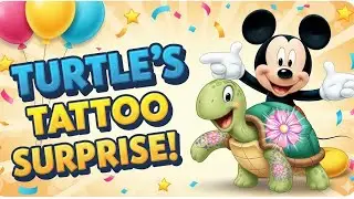 Mickey Mouse & The Turtle&rsquo;s Colorful Tattoo 🌸🐢 | Fun Kids Story Poem