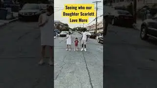 Running opposite direction to see who Scarlett Love more #shorts