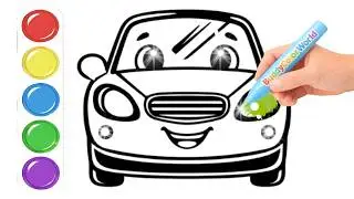 How to Color a Cute Car 🚗 | Coloring for Kids