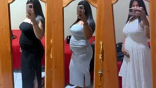 Tallándome todos los vestidos que compre para mi embarazo 👗 🤰🏻😍🩷
