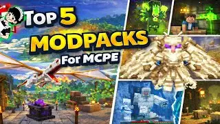 Top 5 Best Modpacks For MCPE 1.21.130+ 🔥 | Crazy Craft, Better Minecraft & More
