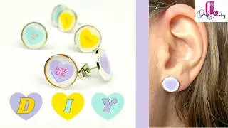How Cute Are These DIY Conversation Heart Earrings?