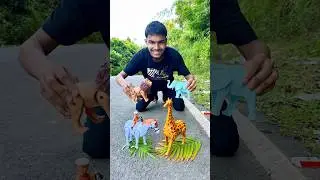 4 Big and Small Remote Control Animals Unboxing horse Giraffe Dragon Donkey🔥