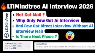 🔥LTIMindtree AI Enabled Interview | LTI Mindtree ON Campus 2026 Batch | LTIMindtree AI Interview