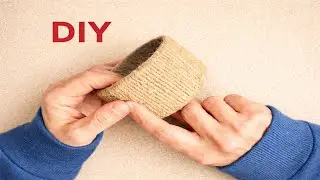 SADE ve ŞIK MİNİ TAKI KUTUSU  / EASY  JEWELERY BOX WİTH DUCT TAPE ROLL & JUTE ROPE
