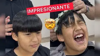 FABULOSO CAMBIO DE CABELLO LISO A RIZOS 🎥💈✨ #barber #barbero #rizos #barbershop #rulos #barberia 