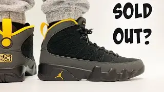 Instant Sell Out? Jordan 9 Dark Charcoal University Gold ON FEET!