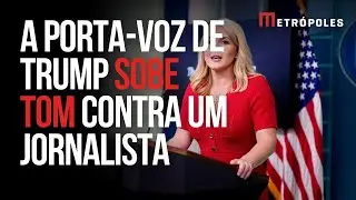 Porta-voz do governo Trump ataca repórter por pergunta sobre operações do ICE