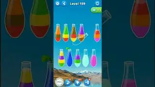 Water Sort Puzzle Game Level 159 #watersortpuzzle #watersortgame #mobilegame #colorpuzzle #games