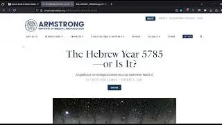 ANNO MUNDI - 2025 AD Is Year of the World 5785?