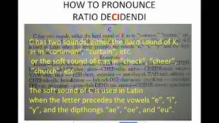 How to Pronounce Latin Legal Terms #LatinMaximsPronunciation