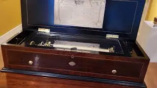 Listen to this beautifully playing Bremond interchangeable cylinder music box made circa 1870.