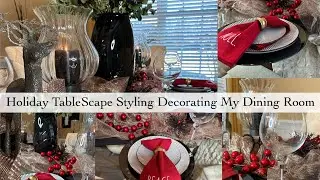 NEW 2022 CHRISTMAS TABLE SCAPE | HOLIDAY TABLE SETTING IDEAS 2022 CHRISTMAS TABLE STYLING IDEAS 2022