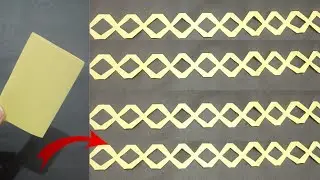 Paper craft ideas| how to make paper chain easy diy No Glue no scissors 