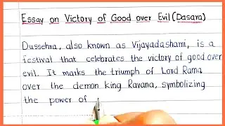 Essay On Victory of Good over Evil || @EssentialEssayWriting || Essay on Dasara Festival