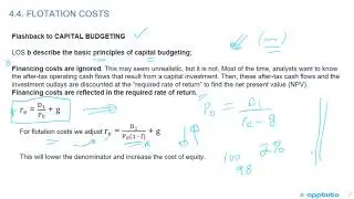 explain and demonstrate the correct treatment of flotation costs.
