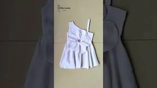 One Shoulder Baby Frock Cutting and Stitching | Easy Baby Dress Design