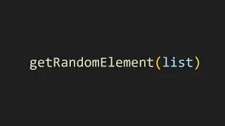 Getting a random element in an array in js