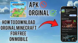 How To Download Orginal Minecraft For Free On Mobile, MALAYALAM #minecraft 