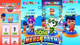 TALKING TOM HERO DASH | RUN WITH LADYBUG | RUN GAME FUN GAME | ANDROID / IOS GAMEPLAY