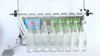 ZONESUN 10 Nozzles Diaphragm Pump Liquid Filling Machine for Water Juice Edible Oil