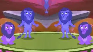Kids TV Five Big Lions Jumping On The Bed Intro Logo Sponsored By Klasky Csupo 2001 Effects