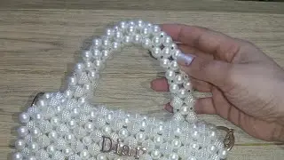 طريقة عمل يد شنطة فتافيت السكر بالخرز للمبتدئين خطوة بخطوة | DIY Beaded Handle Bag