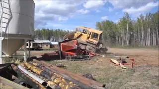 Land clearing and crushing equipment with D6D  cat